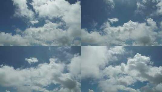 天空蓝天白云流动航拍仰拍视角高清在线视频素材下载