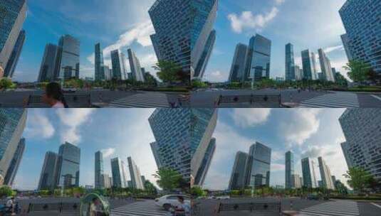 杭州余杭EFC城市商圈CBD8K原创延时高楼大厦高清在线视频素材下载