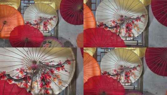 中国非物质文化遗产油纸伞高清在线视频素材下载