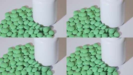 药丸胶囊和药瓶高清在线视频素材下载