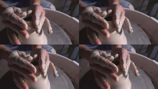 非遗传统手工 陶瓷泥高清在线视频素材下载