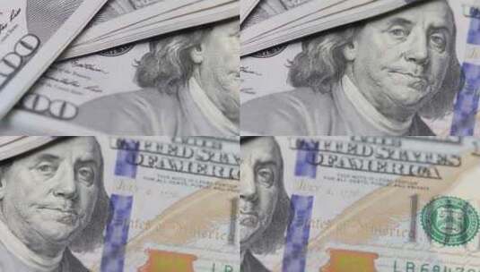 货币新版美元纸币展示高清在线视频素材下载