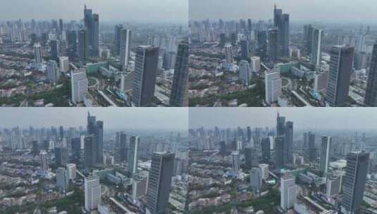 原创 印尼雅加达城市天际线高楼航拍风光高清在线视频素材下载