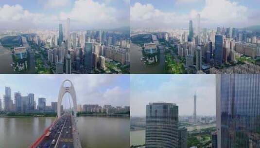 广州珠江新城电视塔CBD珠江两岸03高清在线视频素材下载