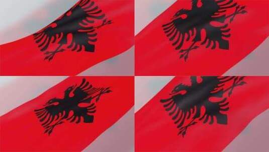 阿尔巴尼亚国旗高清在线视频素材下载