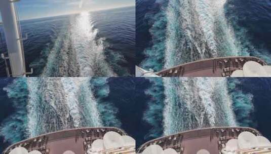 行驶在地中海上的欧罗巴号邮轮高清在线视频素材下载