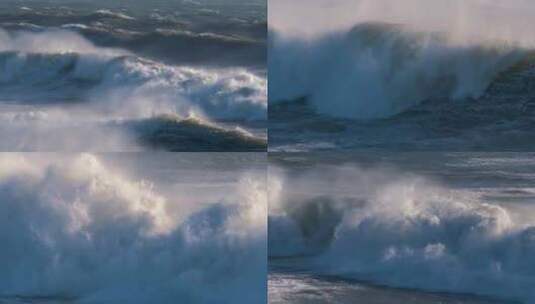 大海海浪翻滚浪花高清在线视频素材下载