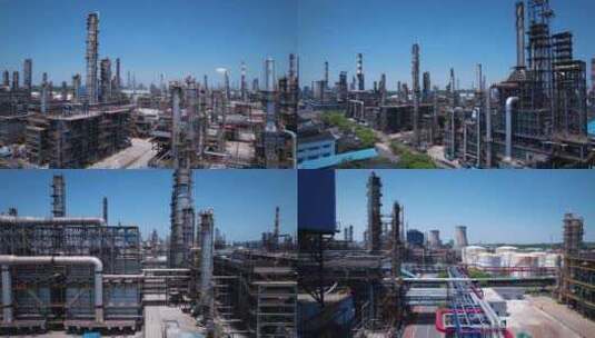 南京金陵石化化工厂炼油厂石油生产高清在线视频素材下载
