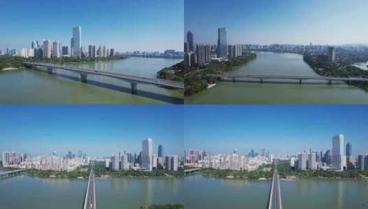 广东惠州大桥交通航拍高清在线视频素材下载