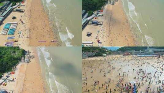 休闲度假 海边 海浪 沙滩 旅游 亲高清在线视频素材下载