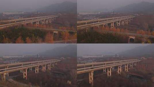 河北 石家庄 井陉县 道路 交通 秋天高清在线视频素材下载