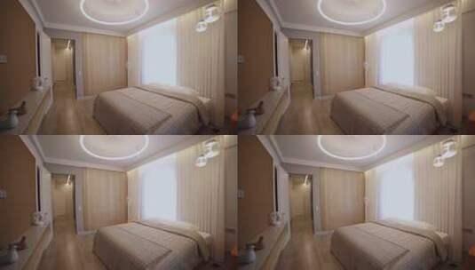 现代简约风格卧室室内场景高清在线视频素材下载