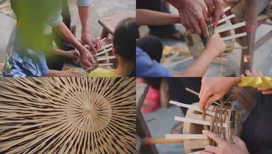 竹编师实拍视频人物生活竹编文化竹子文化高清在线视频素材下载