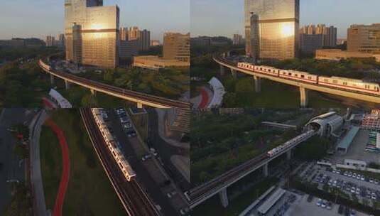 城市地铁轻轨交通摄影升格高清在线视频素材下载