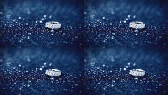 钻石戒指微距特写高清在线视频素材下载