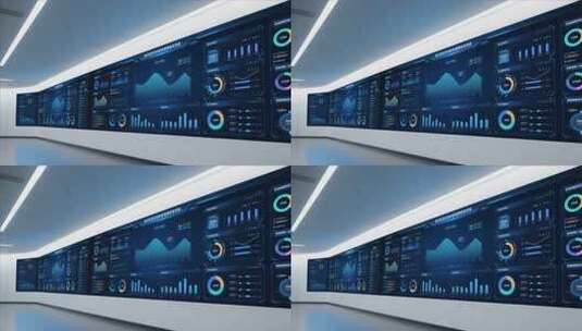 科技感数据可视化大屏展示高清在线视频素材下载