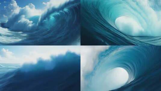 海浪巨浪高清在线视频素材下载