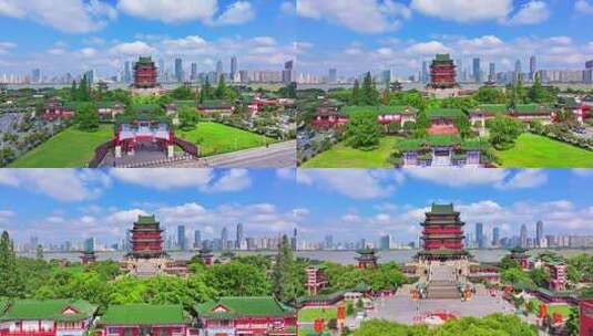 南昌滕王阁航拍高清在线视频素材下载