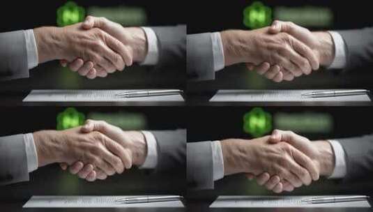 商务合作握手达成共识高清在线视频素材下载