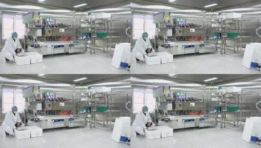 工厂工人操作流水线设备高清在线视频素材下载