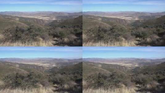 山丘和山谷天际线景观高清在线视频素材下载
