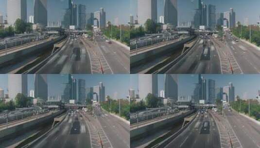 城市快速路交通延时高清在线视频素材下载