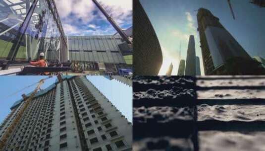 城市建设工地施工高清在线视频素材下载
