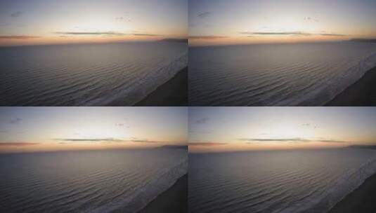 清晨大海海岸线高清在线视频素材下载