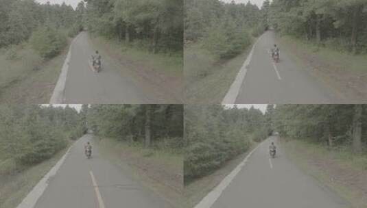 在大山里骑摩托高清在线视频素材下载