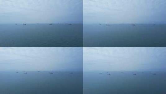 广东惠州巽寮湾海上船只作业B高清在线视频素材下载