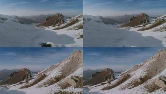冬日被雪覆盖的大山高清在线视频素材下载