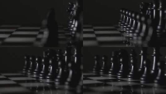 国际象棋黑白棋高清在线视频素材下载