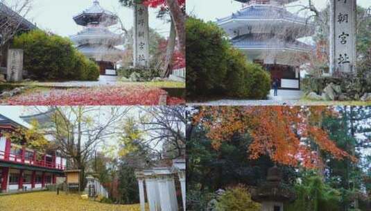 日本奈良吉野山朝宫址4K视频合集高清在线视频素材下载