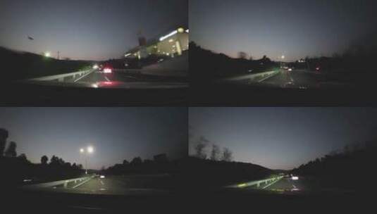 夜晚高速路行车高清在线视频素材下载