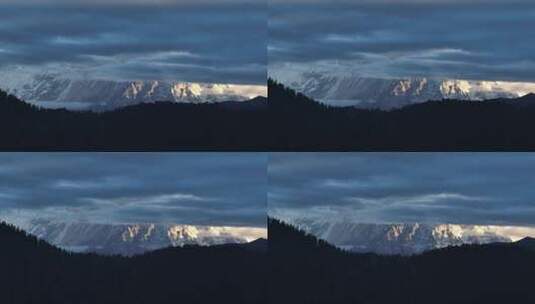 西藏南迦巴瓦峰雪山道路航拍709高清在线视频素材下载