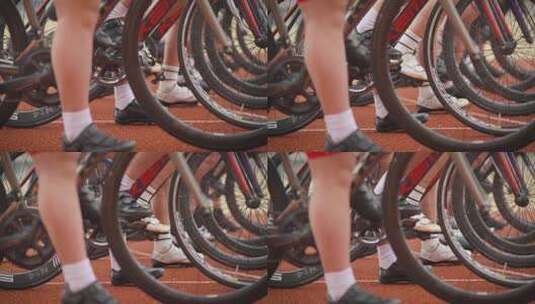 竞速自行车比赛高清在线视频素材下载