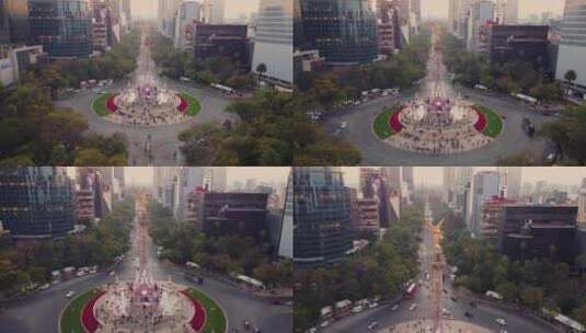 城市市中心道路航拍高清在线视频素材下载