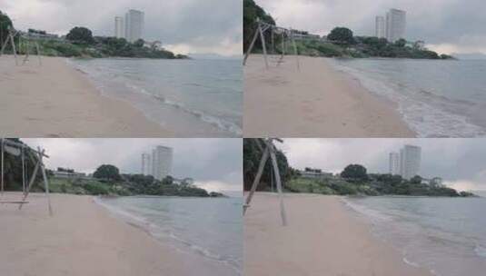 海滩海沙和天空高清在线视频素材下载