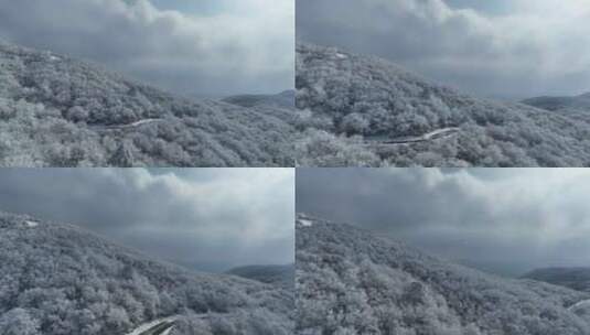 云上草原滑雪场雪景高清在线视频素材下载