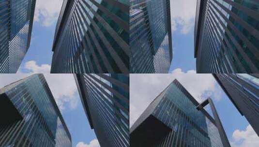 城市高楼写字楼仰拍高清在线视频素材下载