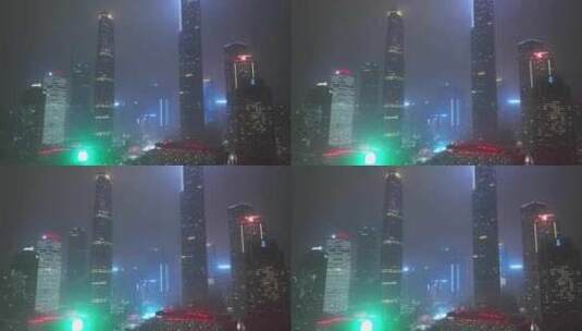 广州地标建筑高楼大厦夜景高清在线视频素材下载