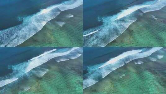巴厘岛恶魔之眼海浪航拍高清在线视频素材下载