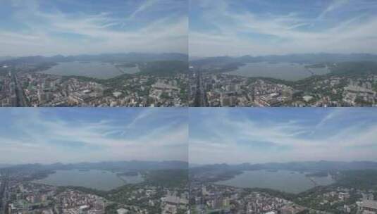 浙江杭州城市风光航拍高清在线视频素材下载