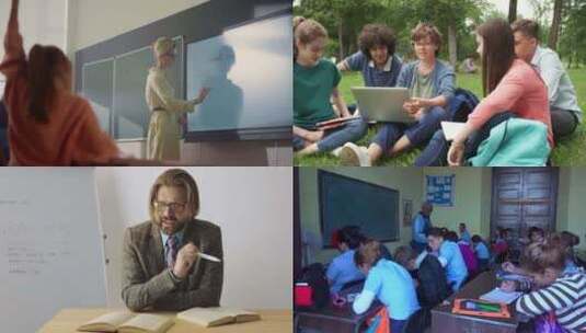 【合集】教师给学生讲课高清在线视频素材下载