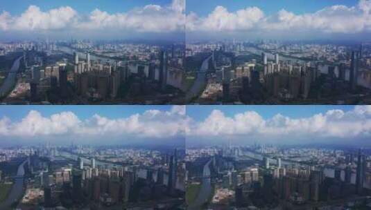 广州琶洲保利金融城航拍高清在线视频素材下载