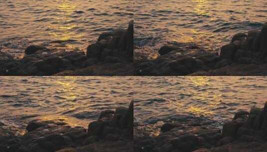 海面波光粼粼唯美夕阳高清在线视频素材下载