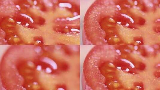 微距西红柿瓤西红柿籽 (12)高清在线视频素材下载