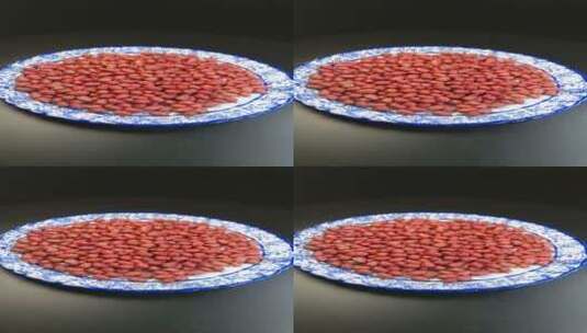 实拍红皮红衣花生米特写旋转静物展示视频素材高清在线视频素材下载