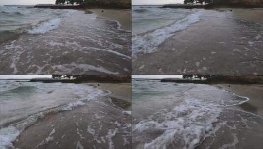 海浪冲击海岸特写高清在线视频素材下载