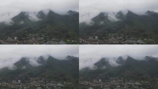 贵州 仁化 民宿  风景 烟雾缭绕 雾气高清在线视频素材下载